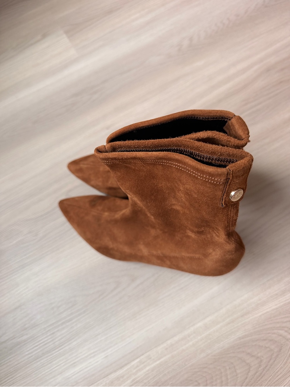 Brown Suede Ankle Boots